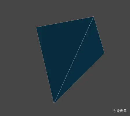 四面缓冲几何体（TetrahedronGeometry）